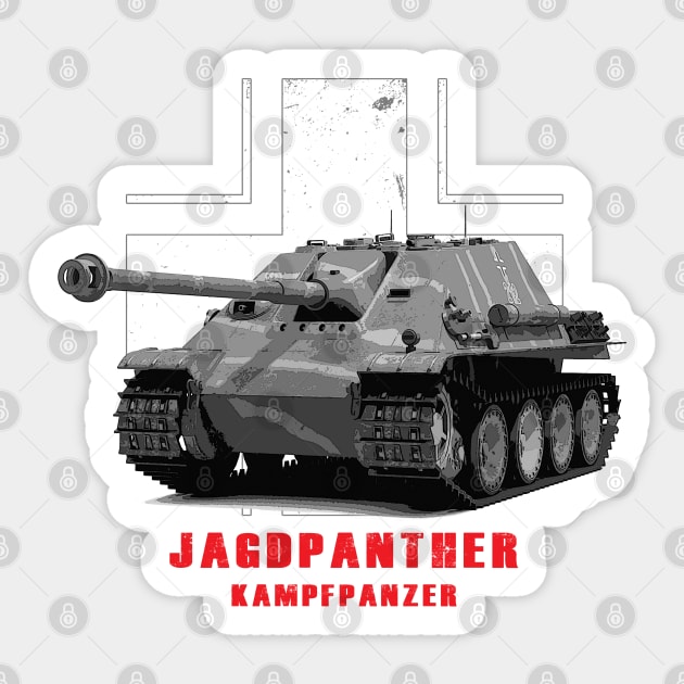 Kampfpanzer Jagdpanther Military tank WW2 Sticker by Jose Luiz Filho